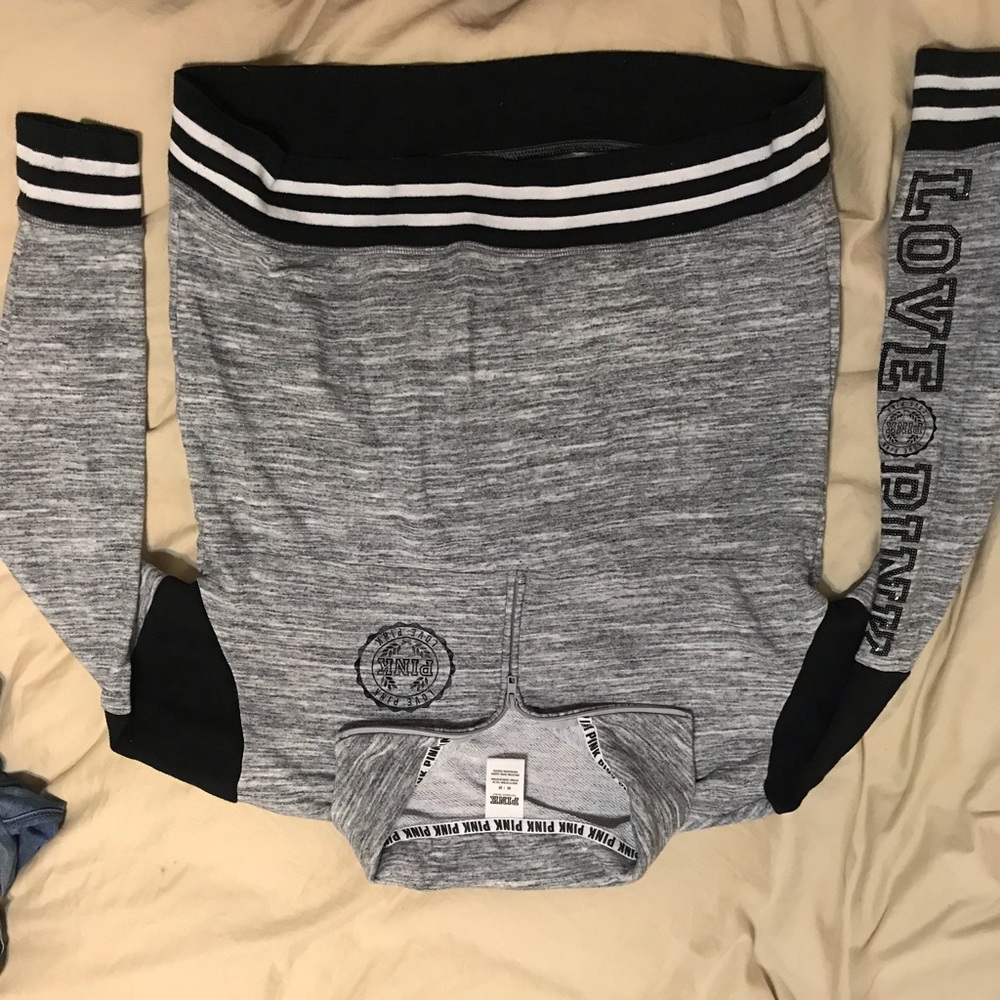 pink 3/4 zip sweater